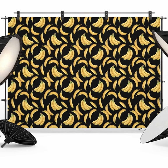 Photo Backdrop 5x7 ft Yellow Banana Photography Backdrops Curtains Picture Wall Covering Summer Tropical Fruit Photo Booth Drapes for Backdrop Photoshoot Wedding Party Birthday Background Screen