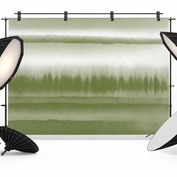 Photo Backdrop 8x10 ft Abstract Art Waves Photography Backdrops CurtainsStripes Watercolor Gradient Sage Green Photo Booth Drapes for Backdrop Photoshoot Wedding Party Birthday Background Screen