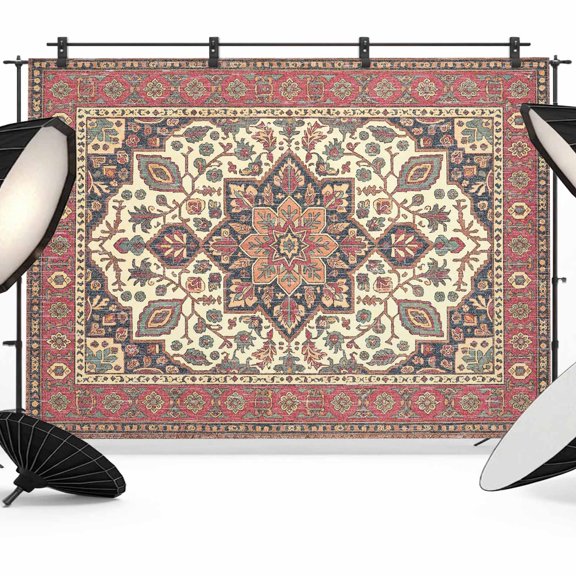 Photo Backdrop 8x10 ft Boho Flower Photography Backdrops Curtains Wall Covering Abstract Bohemia Geometric Tribal Photo Booth Drapes for Backdrop Photoshoot Wedding Party Birthday Background Screen