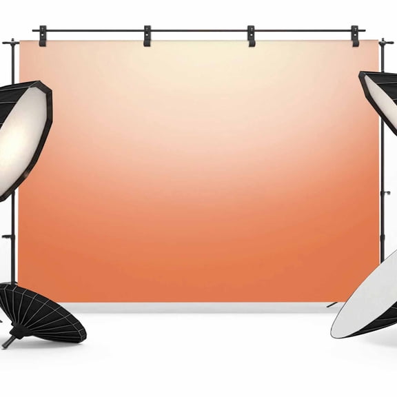 Photo Backdrop 8x10 ft Gradient Orange Photography Backdrops Curtains Picture Wall Covering Solid Color Photo Booth Drapes for Backdrop Photoshoot Wedding Party Birthday Background Screen
