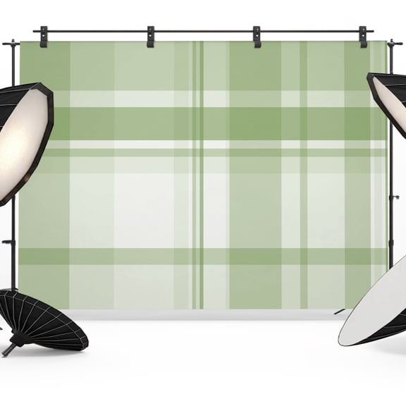 Photo Backdrop 8x10 ft Green Checked Plaid Photography Backdrops CurtainsModern Blocks Lines Stripes Photo Booth Drapes for Backdrop Photoshoot Wedding Party Birthday Background Screen