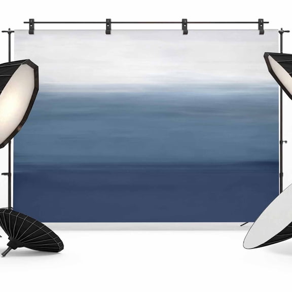 Photo Backdrop 8x10 ft Navy Blue Photography Backdrops Curtains Picture Wall Covering Gradient Pure Color Photo Booth Drapes for Backdrop Photoshoot Wedding Party Birthday Background Screen