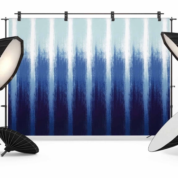 Photo Backdrop 8x10 ft Navy Blue Stripes Photography Backdrops Curtains Wall Covering Ombre Striped Lines Drips Photo Booth Drapes for Backdrop Photoshoot Wedding Party Birthday Background Screen