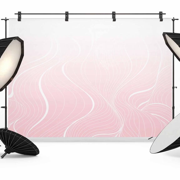 Photo Backdrop 8x10 ft Ombre Pink Stripes Photography Backdrops Curtains Picture Wall Covering Striped Lines Waves Photo Booth Drapes for Backdrop Photoshoot Wedding Party Birthday Background Screen