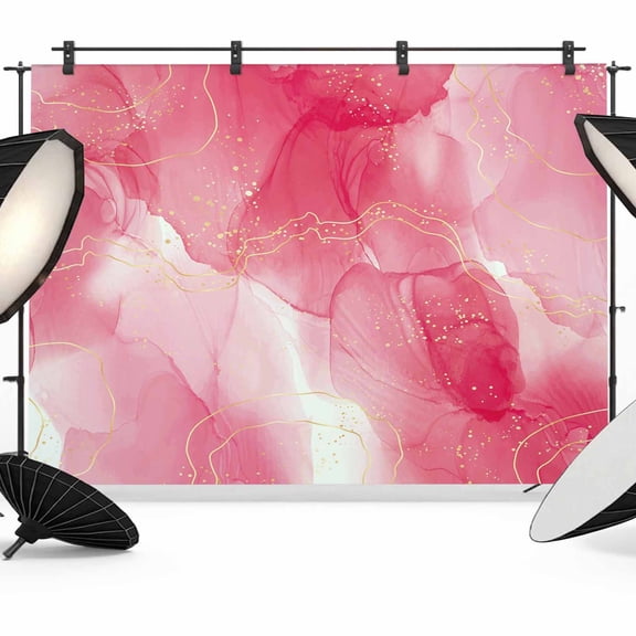 Photo Backdrop 8x10 ft Pink Marble Photography Backdrops Curtains Wall Covering Abstract Geometric Modern Ombre Photo Booth Drapes for Backdrop Photoshoot Wedding Party Birthday Background Screen