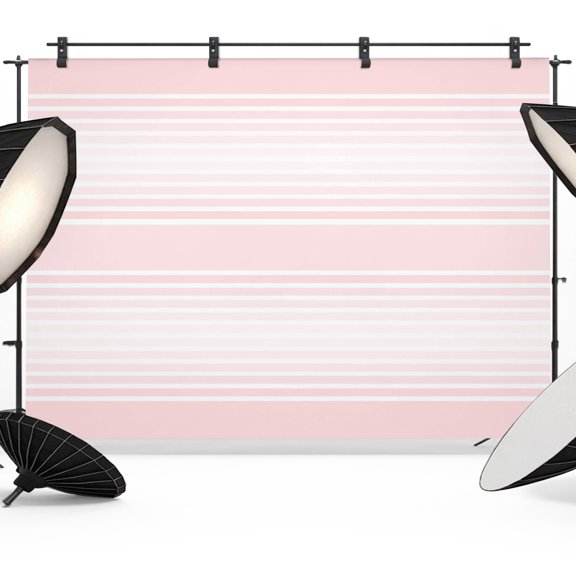 Photo Backdrop 8x10 ft Pink Striped Photography Backdrops Curtains Wall Covering Ombre Classic Stripes Lines Photo Booth Drapes for Backdrop Photoshoot Wedding Party Birthday Background Screen