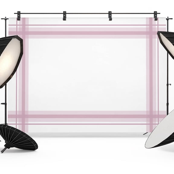 Photo Backdrop 8x10 ft Pink Stripes Lines Photography Backdrops Curtains Wall Covering Solid Color Frame Grid Photo Booth Drapes for Backdrop Photoshoot Wedding Party Birthday Background Screen