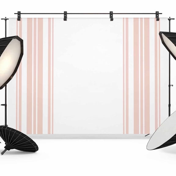 Photo Backdrop 8x10 ft Pink Stripes Photography Backdrops Curtains Picture Wall Covering Simple Style Photo Booth Drapes for Backdrop Photoshoot Wedding Party Birthday Background Screen