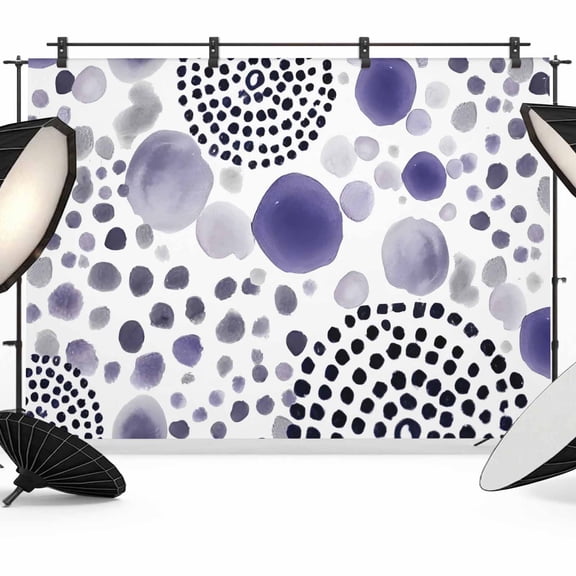 Photo Backdrop 8x10 ft Purple Bubble Dots Photography Backdrops Curtains Wall Covering Modern Abstract Art Ink Photo Booth Drapes for Backdrop Photoshoot Wedding Party Birthday Background Screen