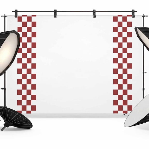 Photo Backdrop 8x10 ft Red Check Plaid Photography Backdrops CurtainsBuffalo Farmhouse Style Pattern Photo Booth Drapes for Backdrop Photoshoot Wedding Party Birthday Background Screen
