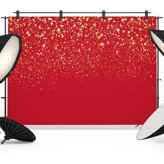 Photo Backdrop 8x10 ft Red Photography Backdrops Curtains Picture Wall Covering Shiny Sparkles Celebration Photo Booth Drapes for Backdrop Photoshoot Wedding Party Birthday Background Screen