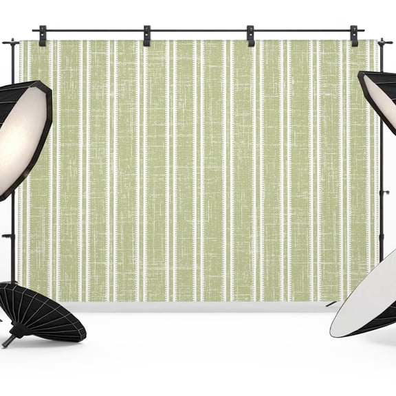 Photo Backdrop 8x10 ft Sage Green Linen Striped Photography Backdrops CurtainsVertical Stripes Lines Photo Booth Drapes for Backdrop Photoshoot Wedding Party Birthday Background Screen