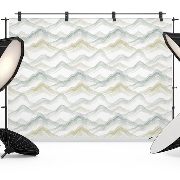 Photo Backdrop 8x10 ft Waves Mountain Photography Backdrops Curtains Wall Covering Abstract Ocean Mist Rippes Photo Booth Drapes for Backdrop Photoshoot Wedding Party Birthday Background Screen