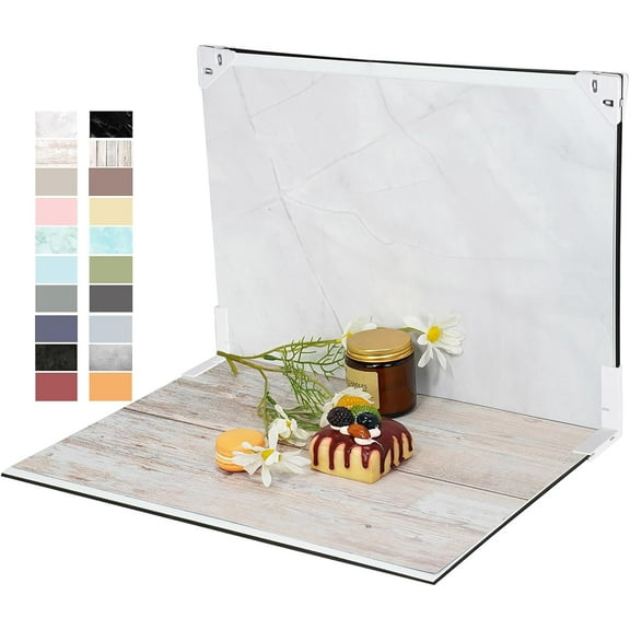 Photo Backdrop Board Product Photography: 10pcs 20patterns Table Top Food Background Kit - Flat Lay Props for Jewelry.(Small Size 16.5x11.7in)