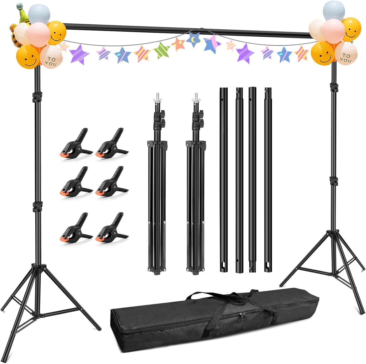 Photo Backdrop Stand, 10x7 ft Background Stand for Photoshoot ...