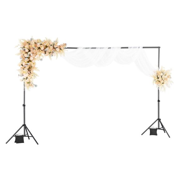 Photo Backdrop Stand 6.5x10ft, Adjustable Portable Background Kit with 5 Crossbars