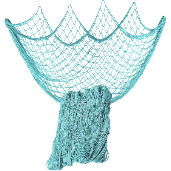 Photo Background Decorative Net,Wall Hangings Decorations,Sea Blue Fish Net Decorations,Table Runner Nets,Ocean Themed Photographing Decoration,for Home Bedroom Birthday Party