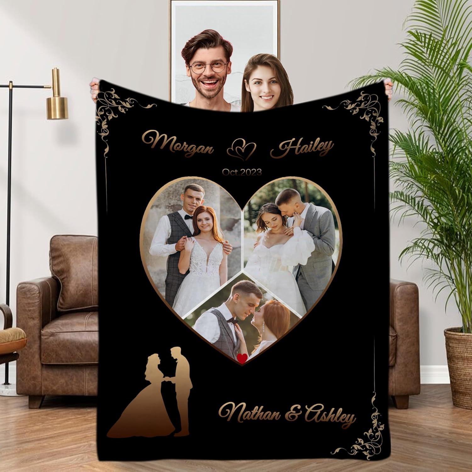 Photo Blanket Couples Gift I Love You Personalized Picture Soft Cozy ...