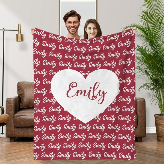 Photo Blanket Couples Gift I Love You Personalized Picture Soft Cozy Blanket Christmas Anniversary Valentines Day Gifts for Wife Husband Girlfriend Boyfriend