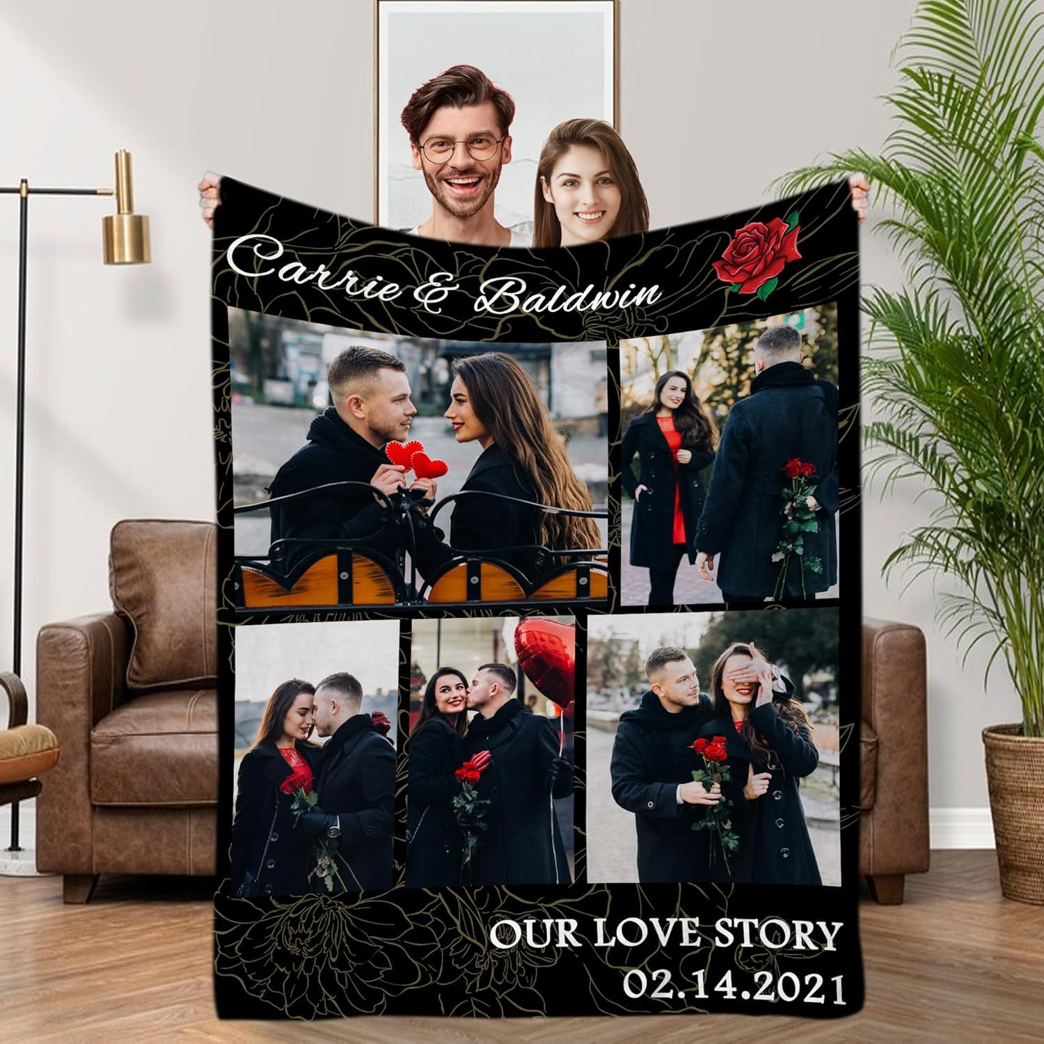 I Love You To The Moon And Back" Couples Gift Pack - Rose