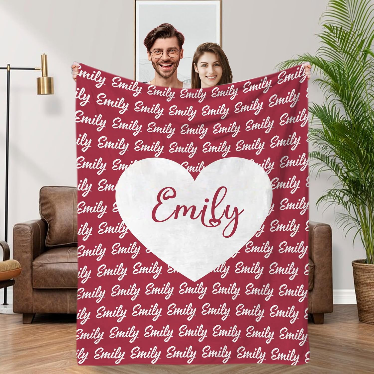 Personalized Autumn Couple Fringe Blanket - Gift Idea For Couple/Husband/Wife - Let Get Cozy