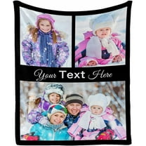 Photo Blanket Customized Customized Blanket Gifts for Best Friend Sister Family Dad Mom Daughter Son (7 Size)