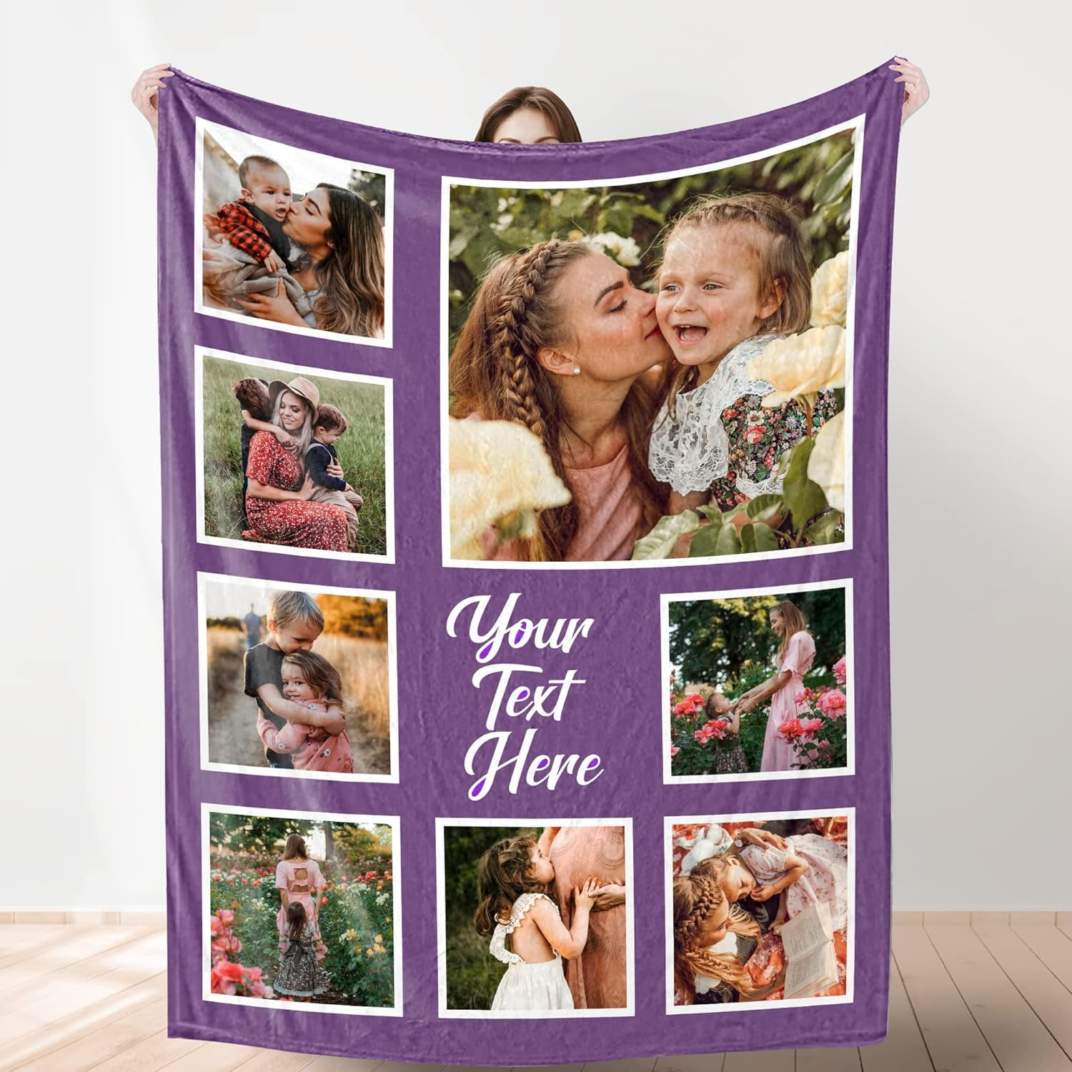 Photo Blanket Personalized Collage 10 Picture Blanket for Him Her Dad Mom ized Throws Blanket
