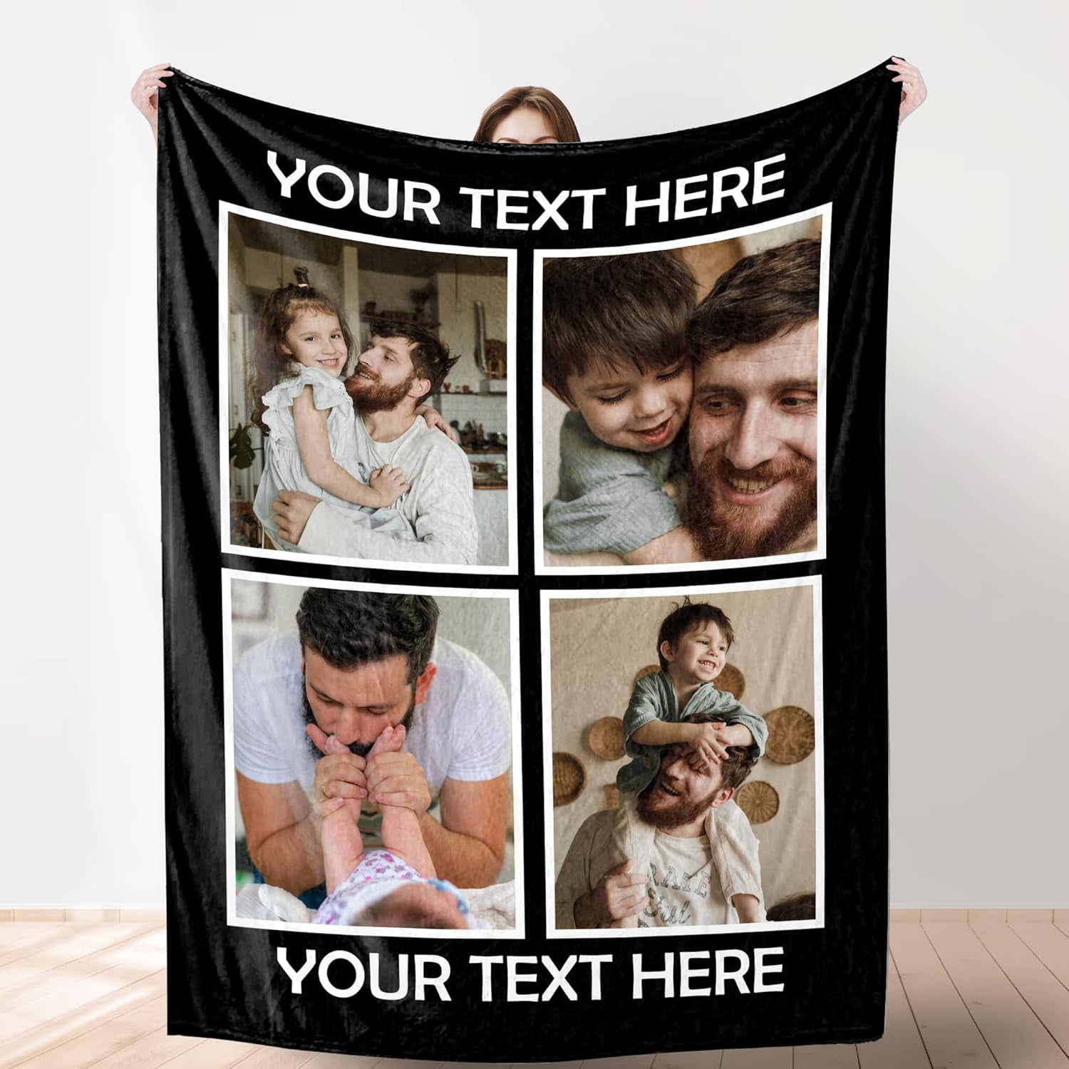 Photo Blanket Personalized Collage 10 Picture Blanket for Him Her Dad Mom ized Throws Blanket