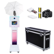 Photo Booth Compatible with iPad Photo Booth for 10.2"-13" with Soft-Light Umbrella and LCD Screen Selfie Photobooth Machine for Events Wedding