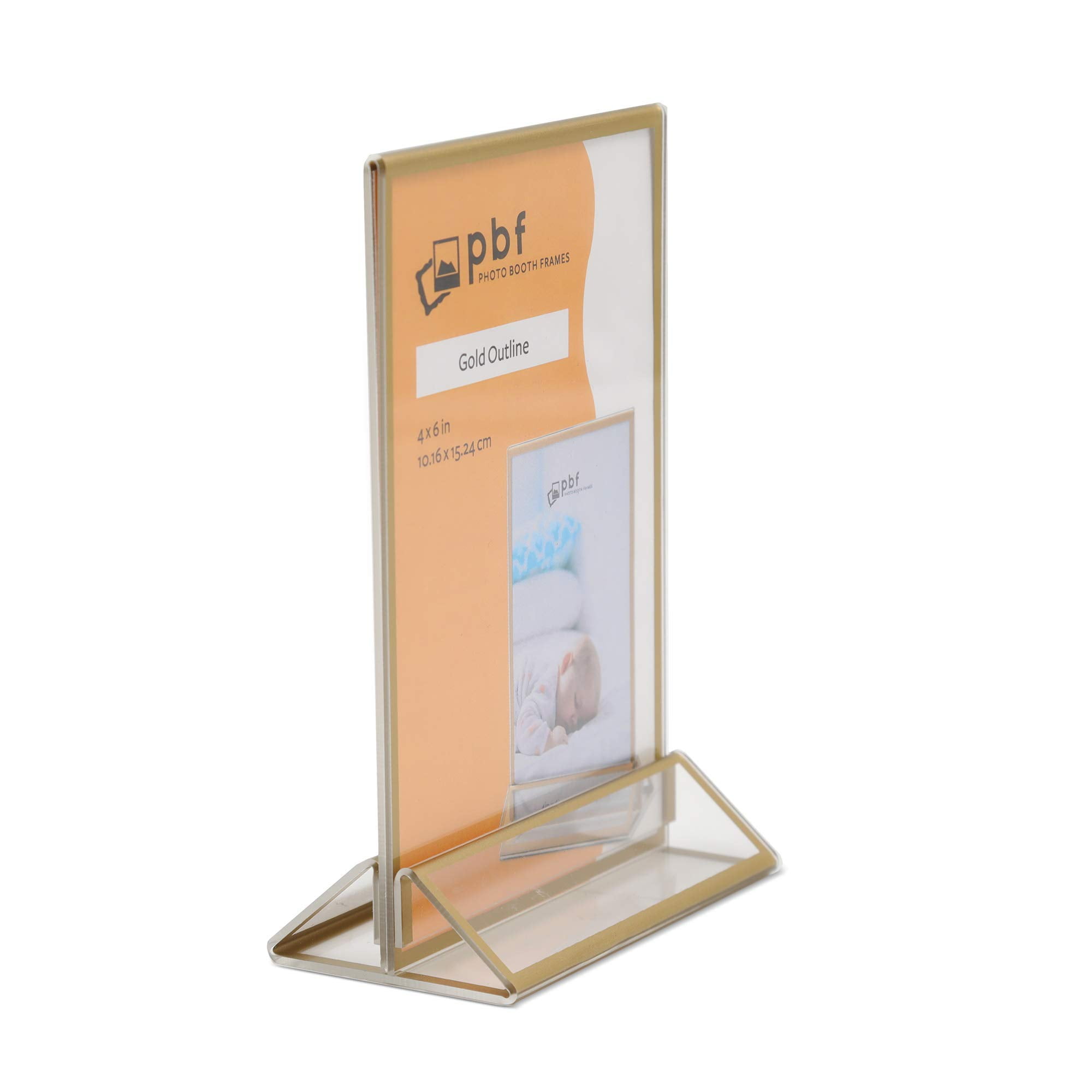 6-Pack Clear Acrylic Photo Booth Frames - 8.5x11 Inch Vertical Sign Holders, Self-Standing Display For Photos & Inserts
