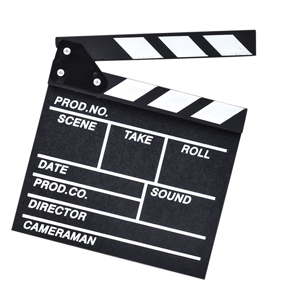 1Pc Black Wooden Clapper Board for Film Movie Photo Props - Walmart.com