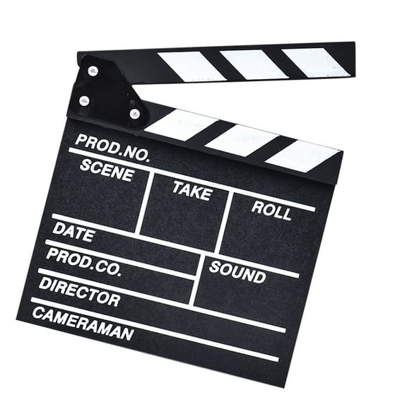 1Pc Black Wooden Clapper Board for Film Movie Photo Props