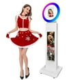 thumbnail image 1 of Photo Booth for iPad Pro12.9in 6th/5th/4th/3rd Generation Video Shooting Selfie LCD Screen RGB Colorful Light Photo Booth Remote Contro Adjustable Stand Photobooth Machine for Wedding Christmas, 1 of 10