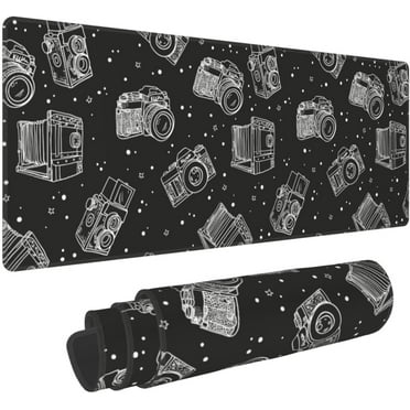 Photo Cameras Large Mouse Pad for Desk XL Gaming Mouse Pad 31.5x11.8in Extended Desk Mat Non-Slip Base Desk Pad with Stitched Edge Computer Keyboard Mouse Mat Gaming Mousepad for Home Office