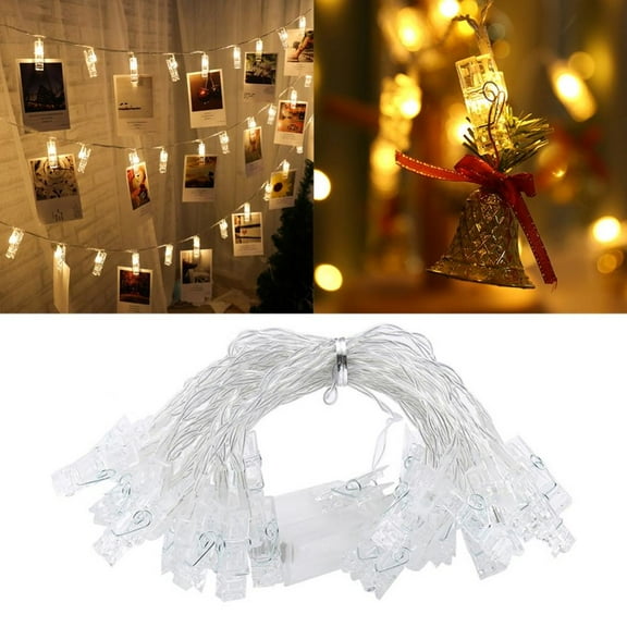 Photo Clip String Light, LED for Room Decor Hanging Pictures,Bedroom Wall,Wedding,Warm White Fairy Lights