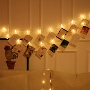 Photo Clip String Lights for Bedroom Decor 40 LED Clip Each Fairy Lights Hanging Pictures (Warm White, 6.56ft)