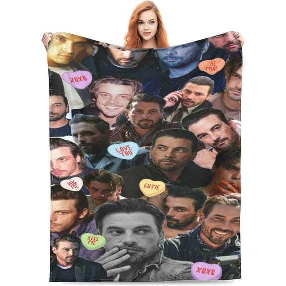 Photo Collage Skeet Ulrich Blanket, 40x50, Billy Loomis Anti-Pilling Throw Blanket Plush Blanket, Light Weight & Super Soft, Warm & Comfy, Microfiber Flannel Fleece Blanket for Bed, Sofa, Couch