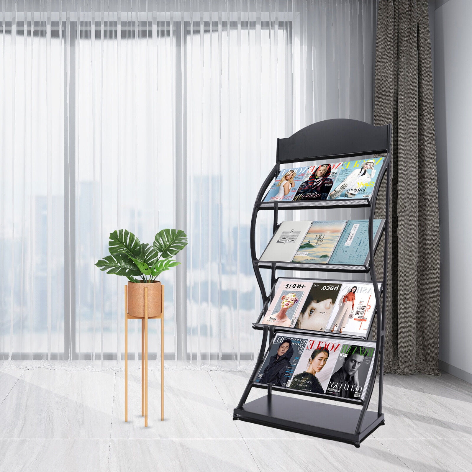 Photo Comic Newspaper Magazine Pulps Display Rack Large Capacity