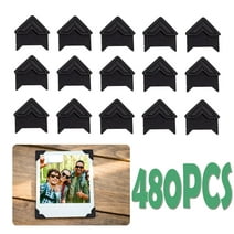 Photo Corner Stickers Black Photo Mounting Corners for for DIY Scrapbooking Stickers Album Journal Diary 20 Sheets