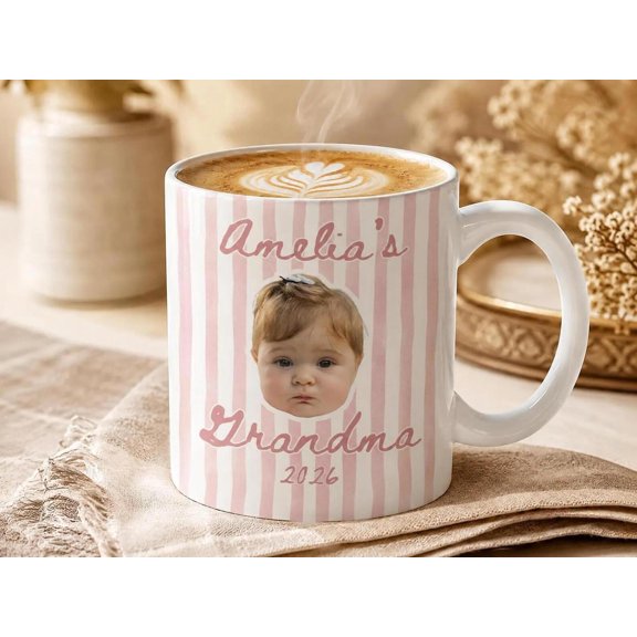 Photo, Custom Face Coffee Cup, First Fathers Day Gift, New Dad Grandpa, AURORAVALLEY, 11oz-15oz Mug