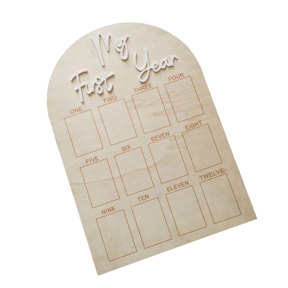 Photo Display Board First Year Picture Frame 12 Months Picture Frame Board for Baby Birthday Decorations