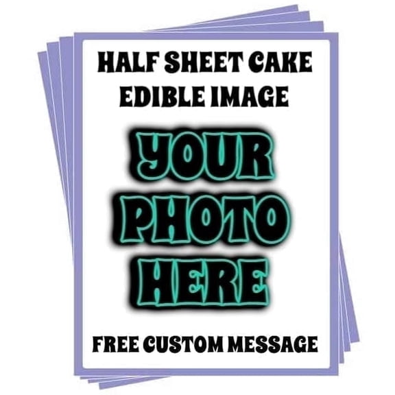 Create Your Own Photo Edible Image Cake Topper for Your Half Sheet Cake, by TNCT. Email Your Image after Purchase, See Product Details.