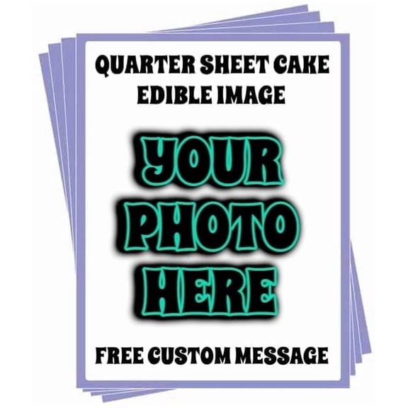 Create Your Own Photo Edible Image Cake Topper For Your Quarter Sheet Cake. Email Your Image After Purchase, See Product Details.