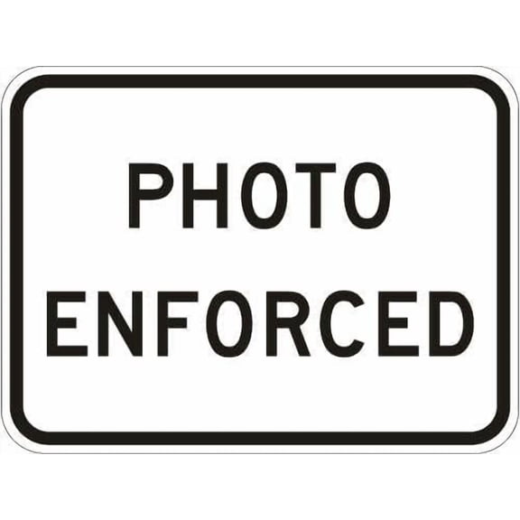 Photo Enforced Regulatory Traffic Metal Tin Sign - 8x12 Inch - Caution Safety Warning Security Indoor & Outdoor Home Office Work
