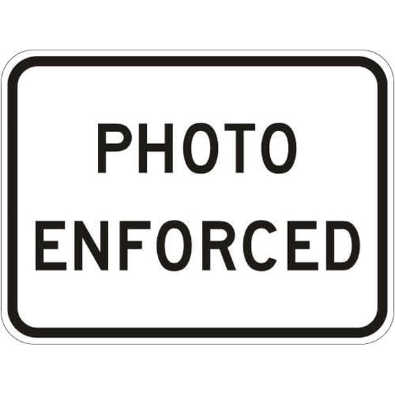 Photo Enforced Sign Regulatory Traffic Signs Metal Sign Tin Sign 8x12 Inch - Caution Safety Warning Security Signs Indoor & Outdoor Signs for Home, Office, Work