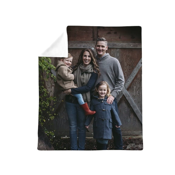 Photo Fleece Throw, 50x60, 100% Polyester, Sherpa Fleece, Machine Washable, Soft, Weigh 1.5lbs