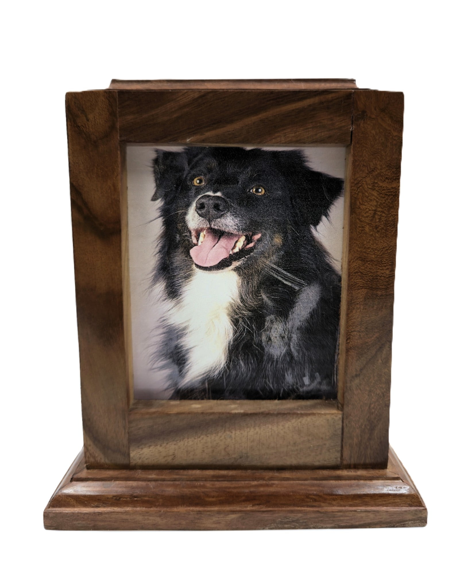 Photo Frame Cremation Urn Box: Wooden Memorial Keepsake for Pet or Loved One