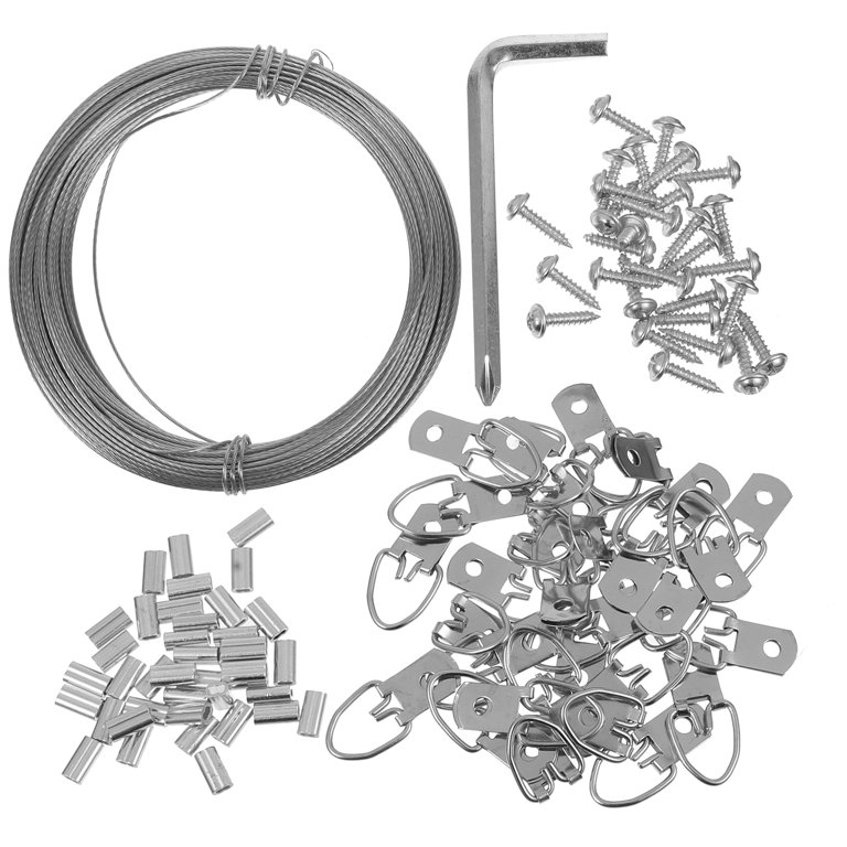 HEMOTON Durable Steel Picture Frame Hanging Kit with Wire and