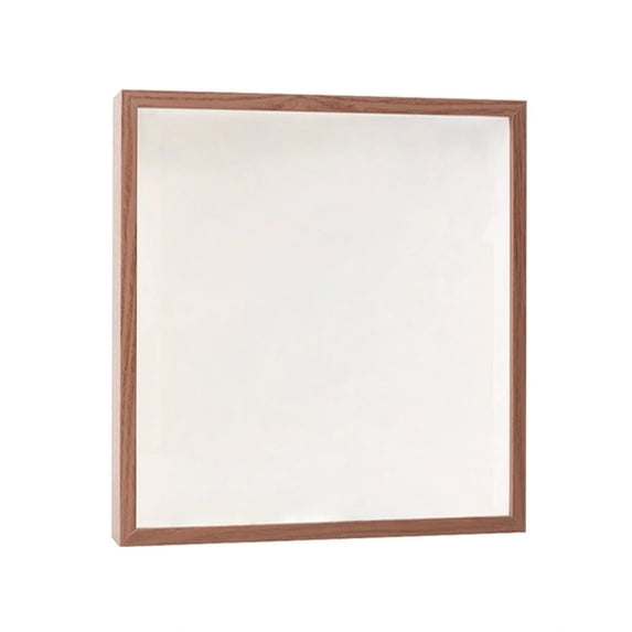 Elegant Wooden Hollow Frame for Photo Display - Handmade 3cm Square 6x8 Inch Desktop or Wall Mount Photo Frame with Storage and DIY Versatility