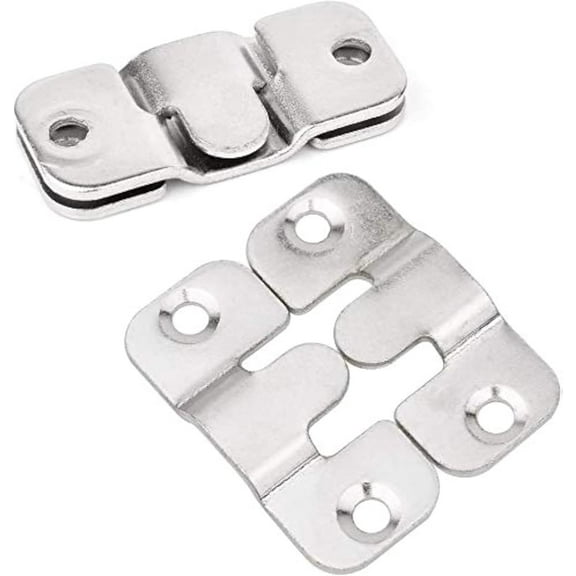 Photo Frame Hook, Furniture Connector, Recessed Mounting Bracket, Wall Mounted Solid Metal Photo Hanger for Picture, Picture or Mirror Mounting (10 Pairs)